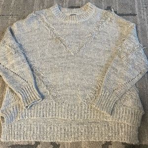 Fringe Detail Crew Neck Sweater